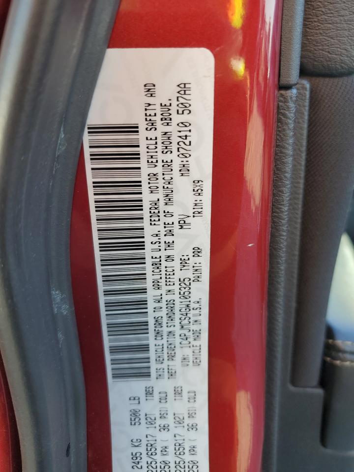 2016 Jeep Cherokee Latitude VIN: 1C4PJMCS4GW105325 Lot: 90871395