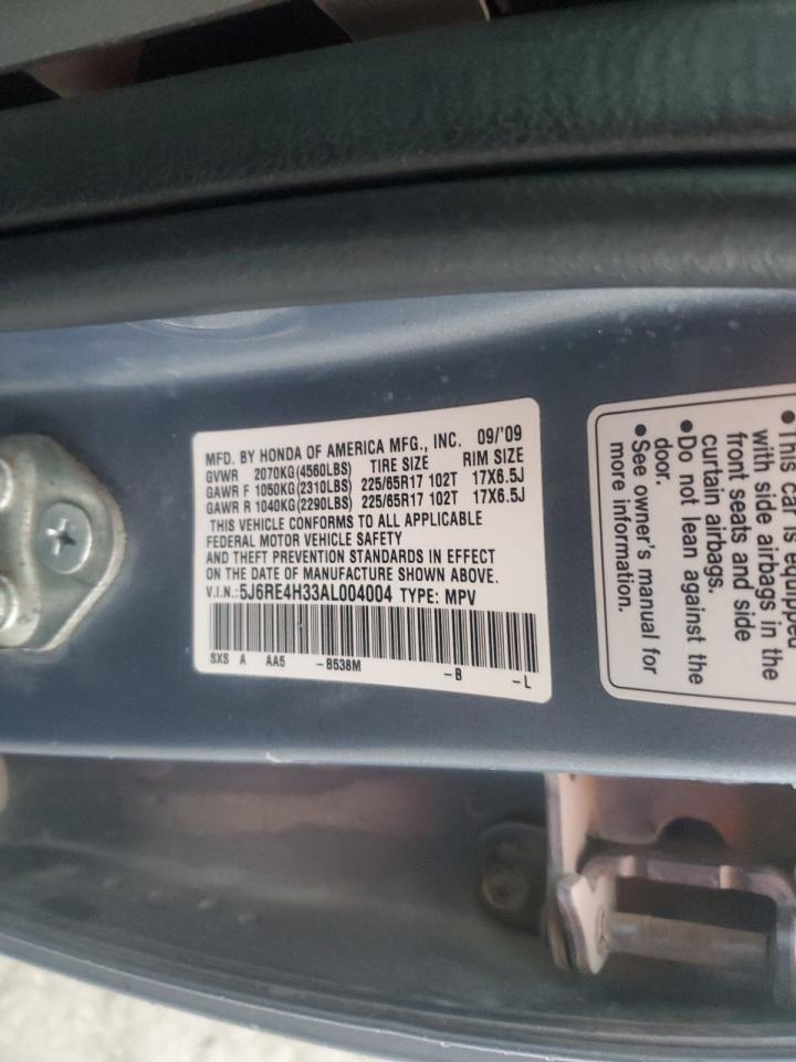 2010 Honda Cr-V Lx VIN: 5J6RE4H33AL004004 Lot: 91877585