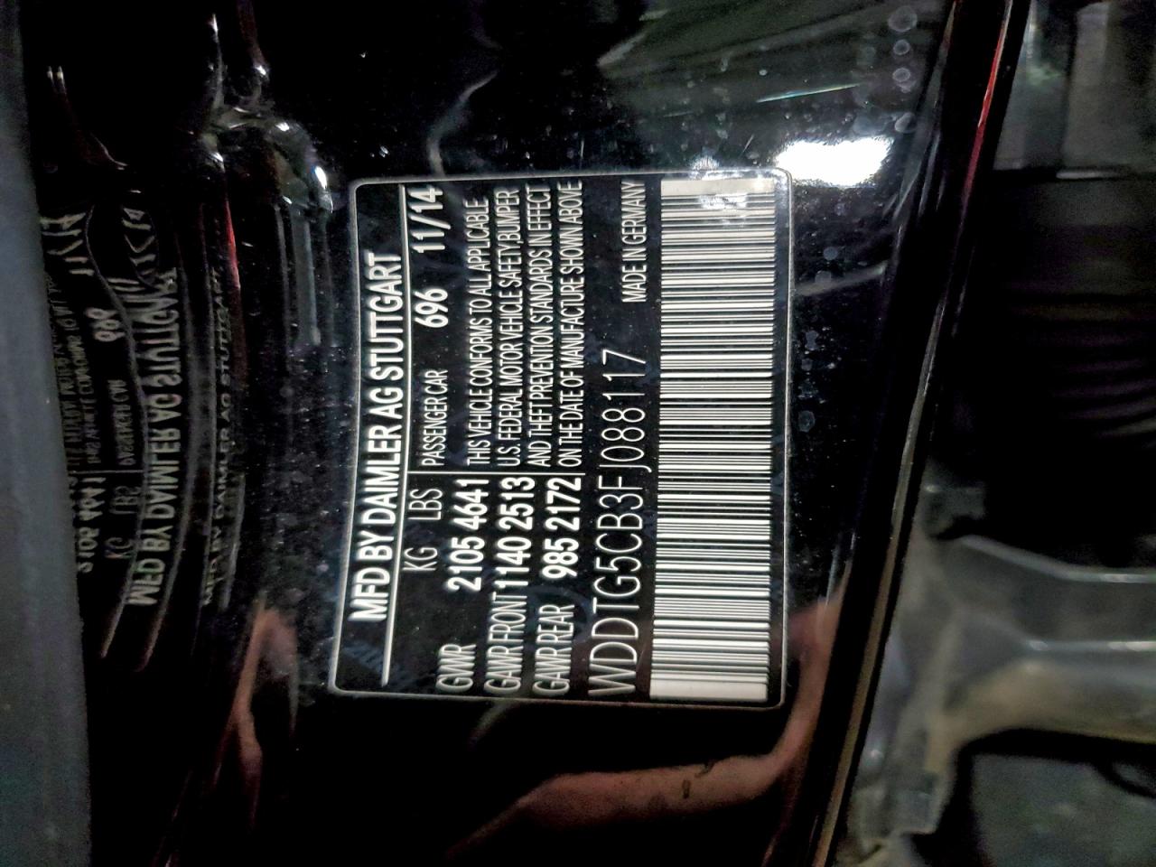 2015 Mercedes-Benz Gla 45 Amg VIN: WDDTG5CB3FJ088117 Lot: 93490125