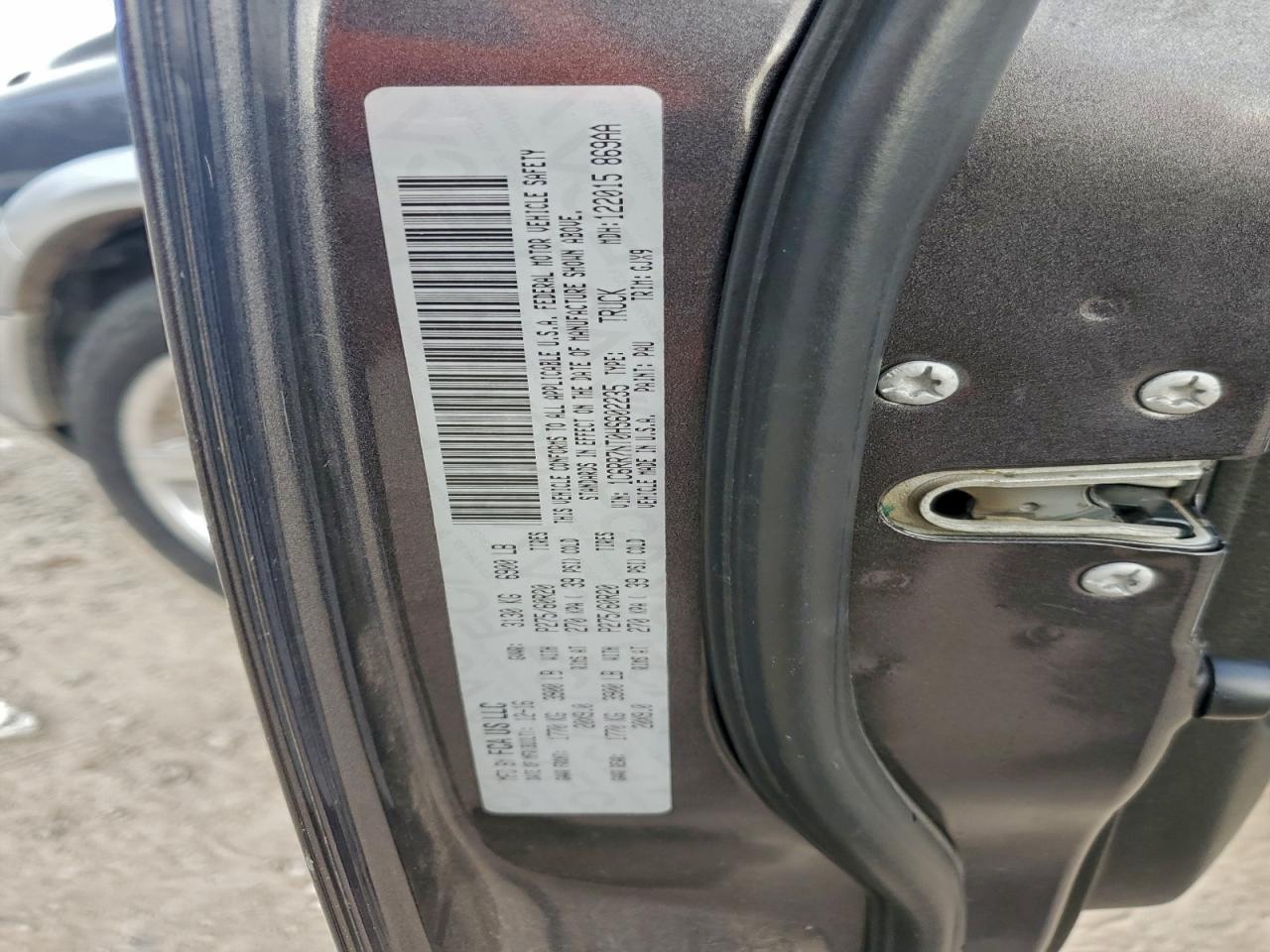 2017 Ram 1500 Laramie VIN: 1C6RR7NT0HS602235 Lot: 94068795