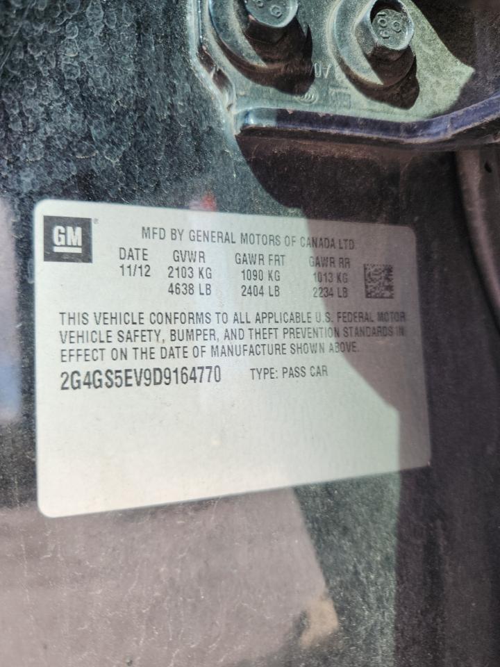 2013 Buick Regal Premium VIN: 2G4GS5EV9D9164770 Lot: 92008975