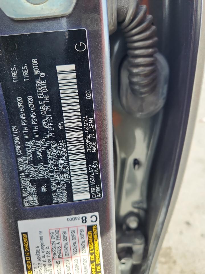 2021 Toyota 4Runner Trail VIN: JTEKU5JR7M5888595 Lot: 93681535