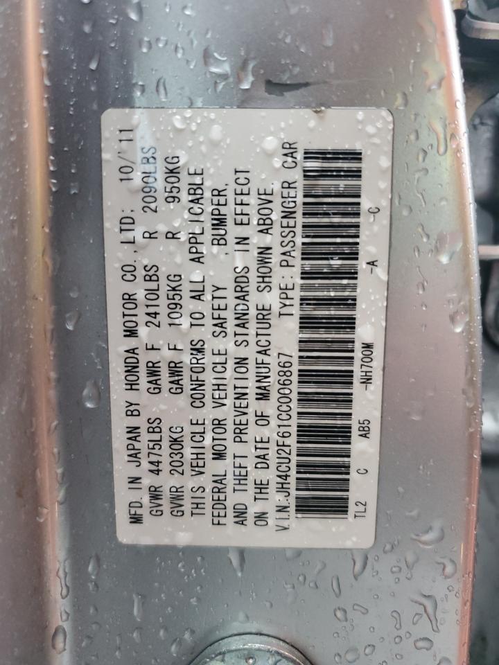 2012 Acura Tsx Tech VIN: JH4CU2F61CC006867 Lot: 92500185