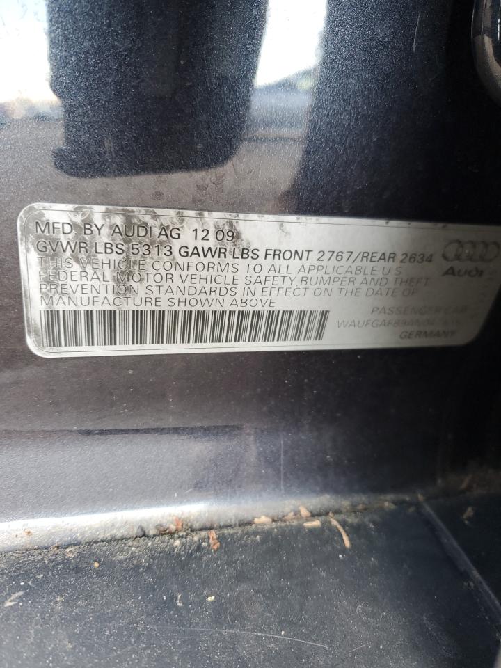 2010 Audi A6 Premium Plus VIN: WAUFGAFB9AN047615 Lot: 92945415