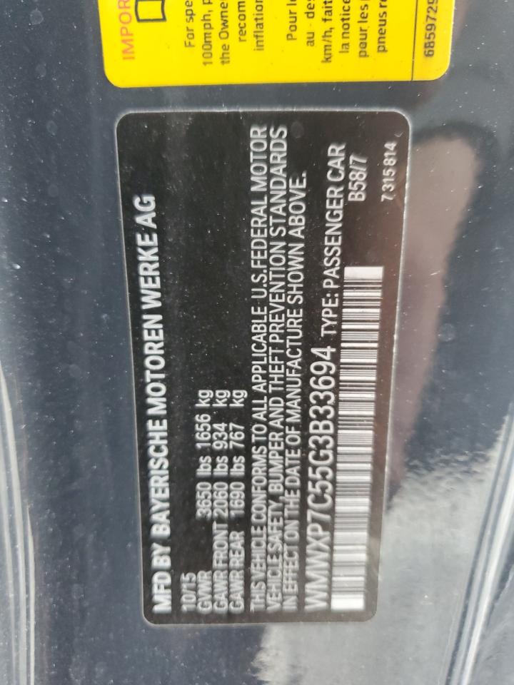 2016 Mini Cooper S VIN: WMWXP7C55G3B33694 Lot: 92003565