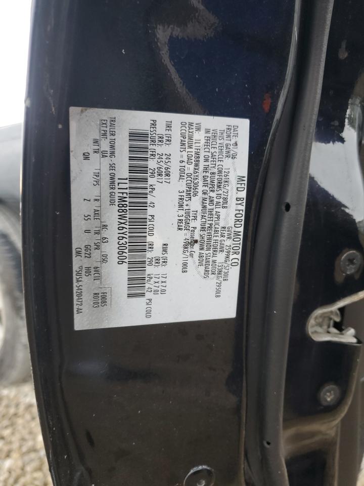 2006 Lincoln Town Car Executive VIN: 1L1FM88WX6Y630606 Lot: 93103135