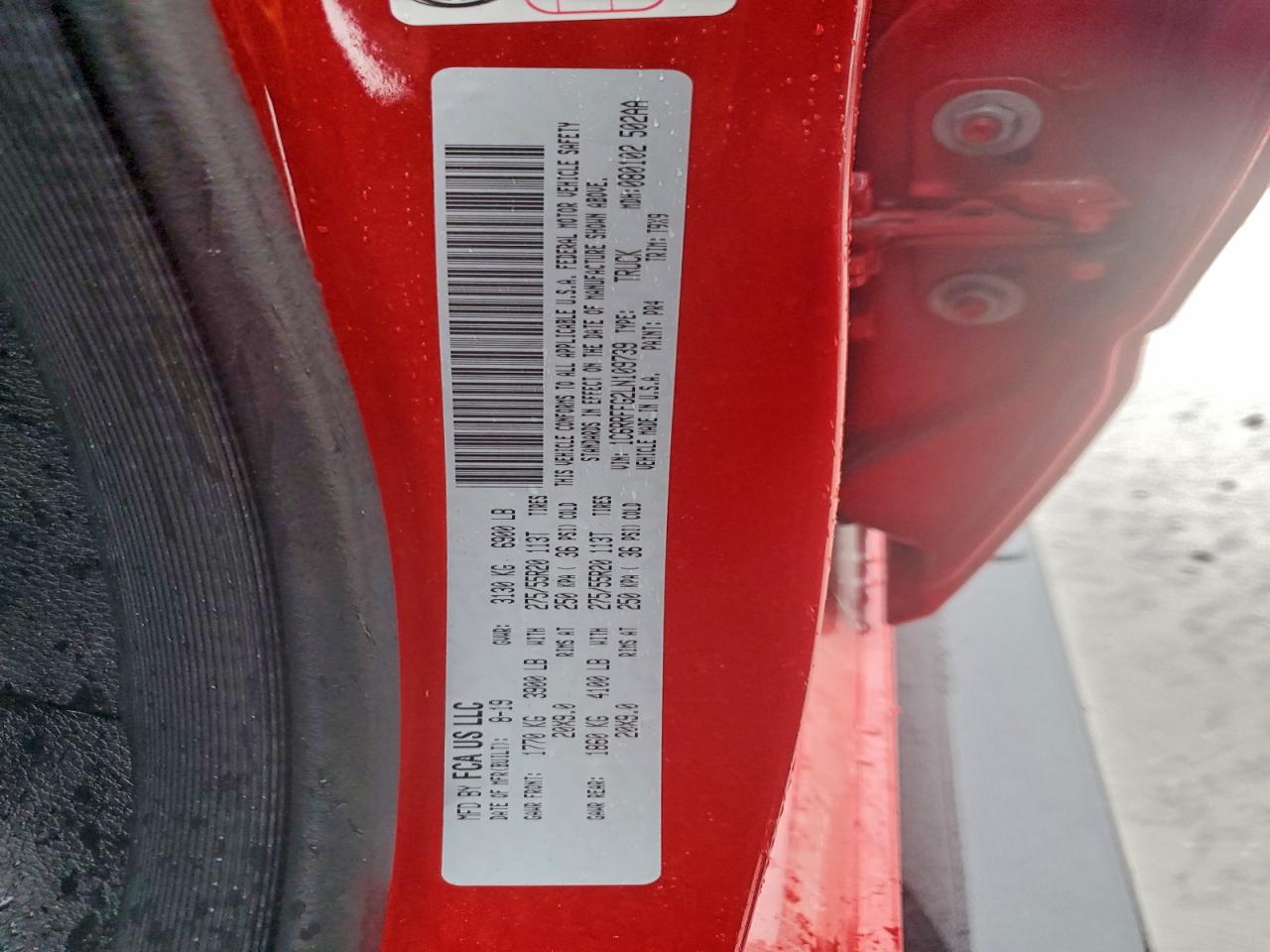 2020 Ram 1500 Big Horn/Lone Star VIN: 1C6RRFFG2LN109739 Lot: 93762935