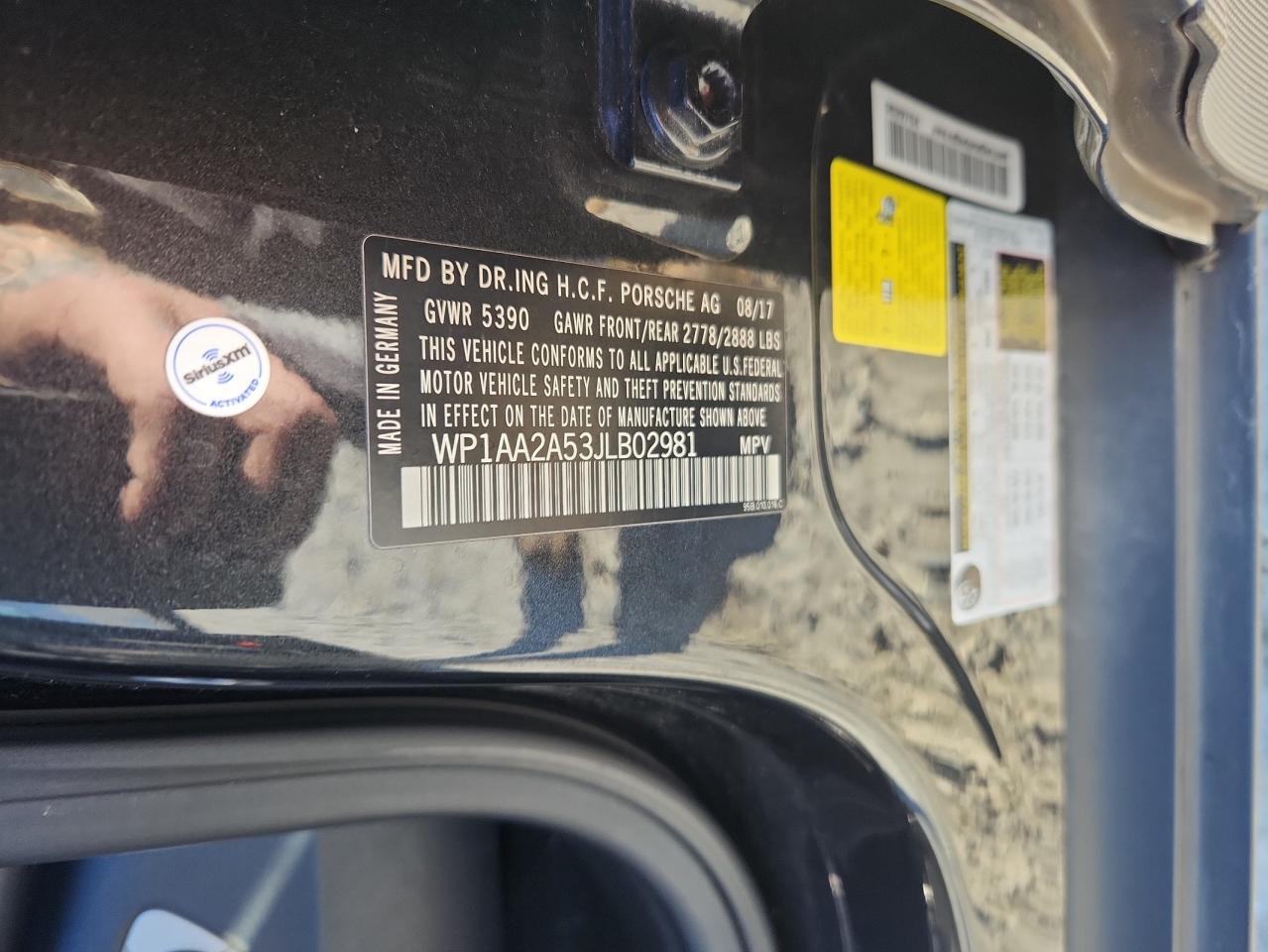 2018 Porsche Macan VIN: WP1AA2A53JLB02981 Lot: 90021205