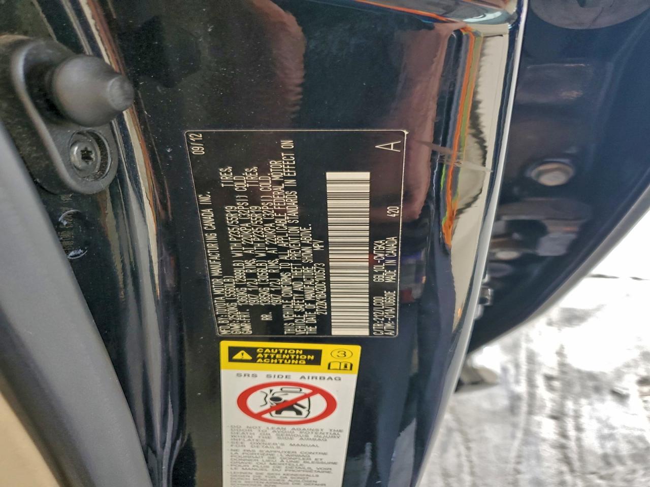 2013 Lexus Rx 350 VIN: 2T2ZK1BA2DC100573 Lot: 93698685