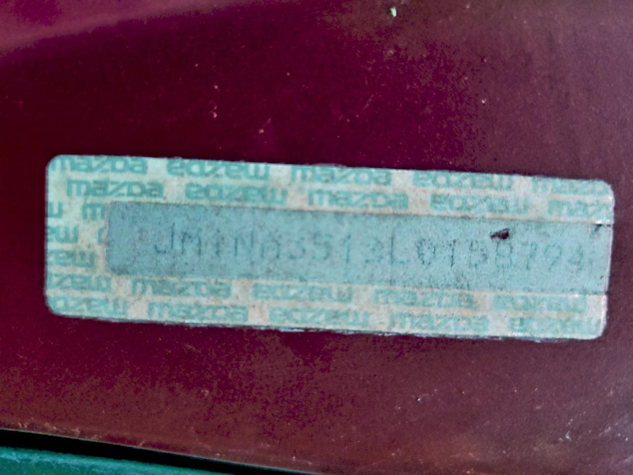 1990 Mazda Mx-5 Miata VIN: JM1NA3513L0158794 Lot: 93725325