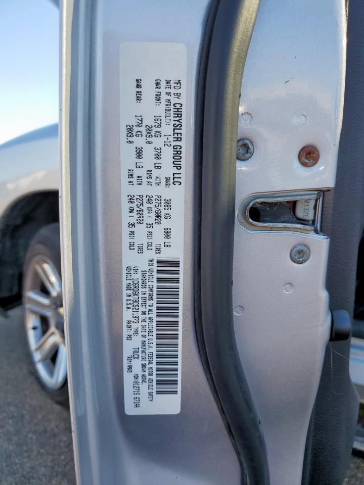 2012 Dodge Ram 1500 St VIN: 1C6RD6KT8CS211873 Lot: 91313705