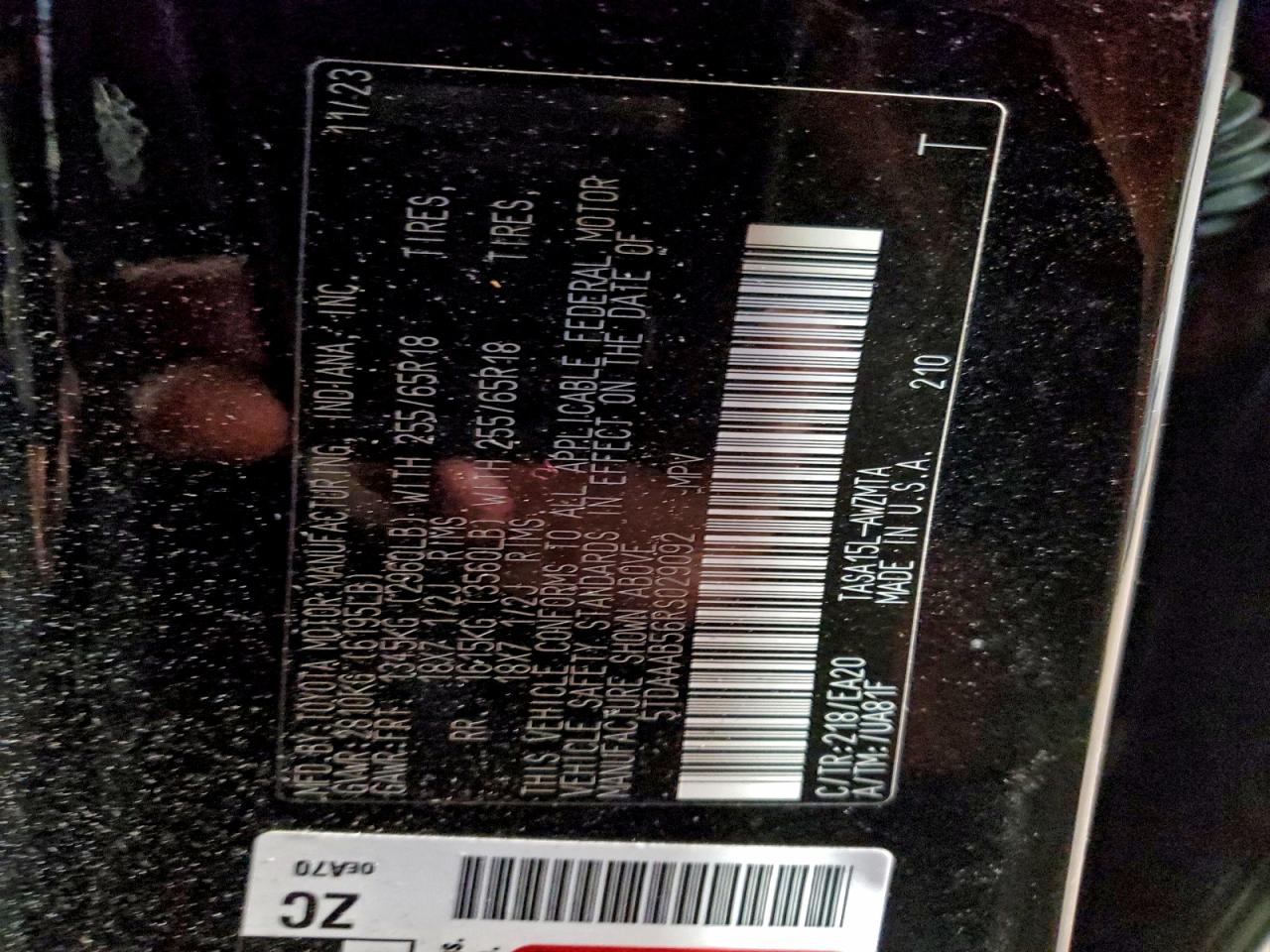 2024 Toyota Grand Highlander Xle VIN: 5TDAAAB56RS029092 Lot: 94122515