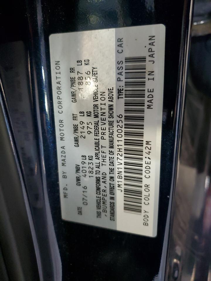 2017 Mazda 3 Touring VIN: JM1BN1V72H1100256 Lot: 91257455