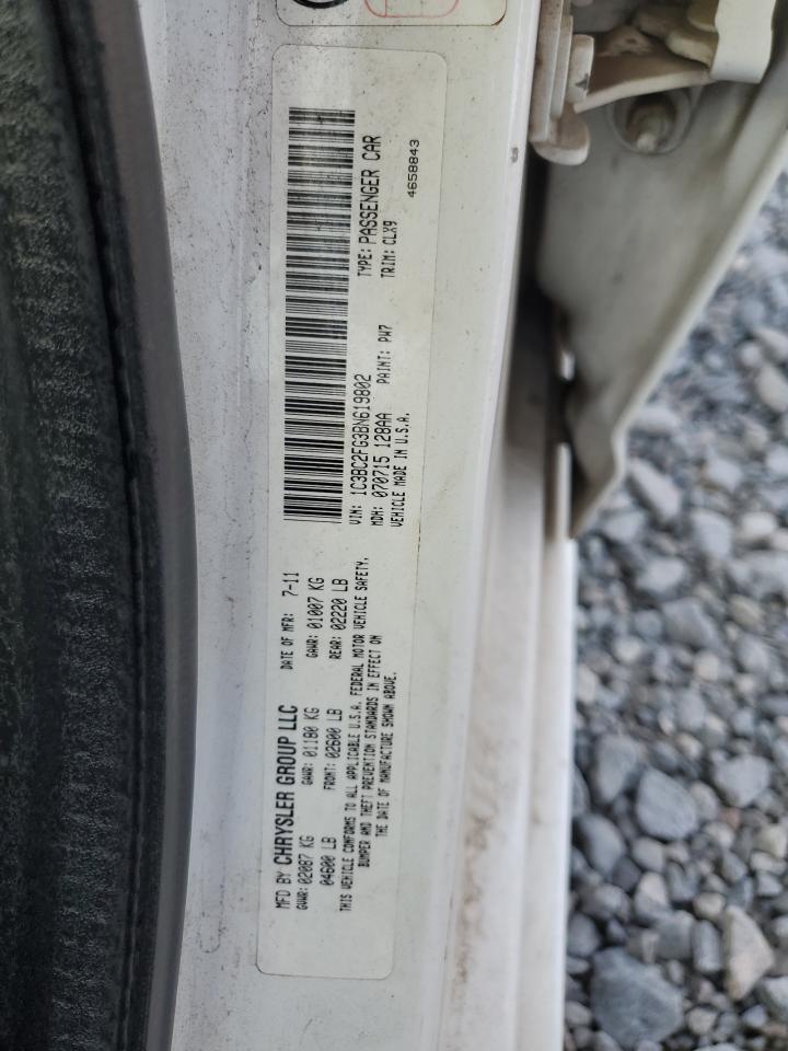 2011 Chrysler 200 Limited VIN: 1C3BC2FG3BN619802 Lot: 93678505