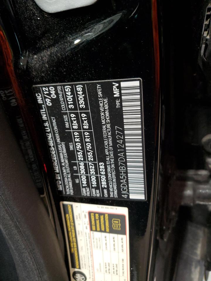 2013 Mercedes-Benz Ml 350 4Matic VIN: 4JGDA5HB7DA124277 Lot: 93244305