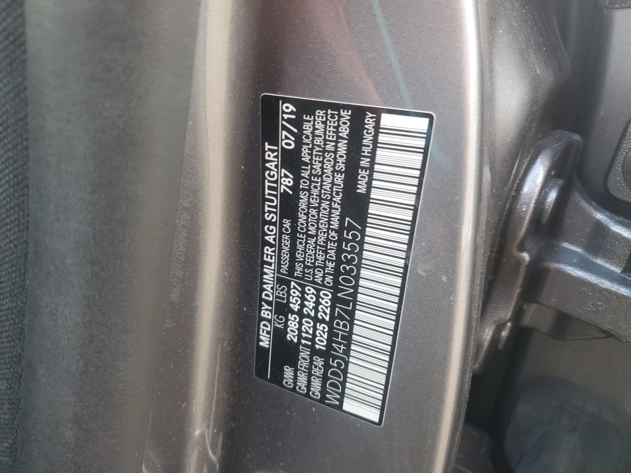 2020 Mercedes-Benz Cla 250 4Matic VIN: WDD5J4HB7LN033557 Lot: 92070965