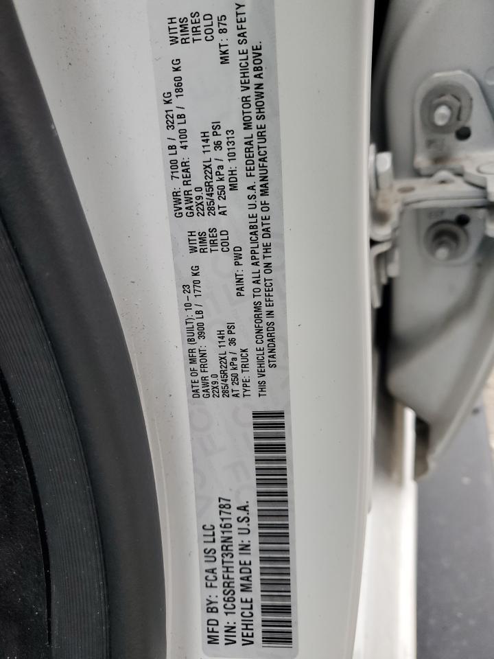 2024 Ram 1500 Limited VIN: 1C6SRFHT3RN161787 Lot: 93746825