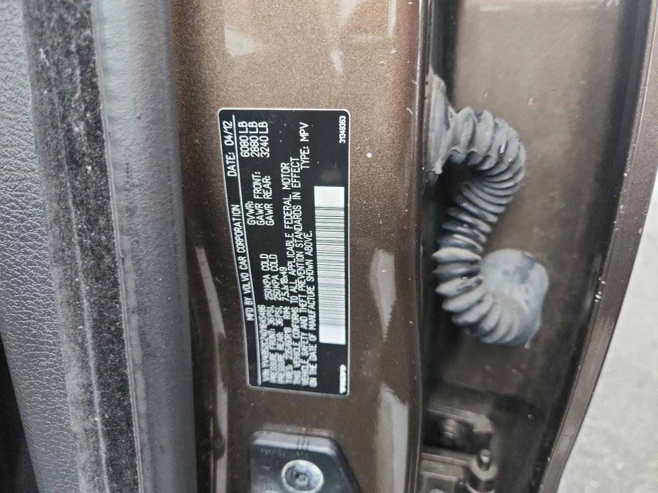 2013 Volvo Xc90 3.2 VIN: YV4952CZ4D1645486 Lot: 86190545