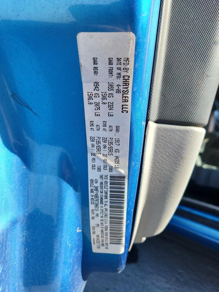 2008 Chrysler Pt Cruiser VIN: 3A8FY48B78T200218 Lot: 92936715