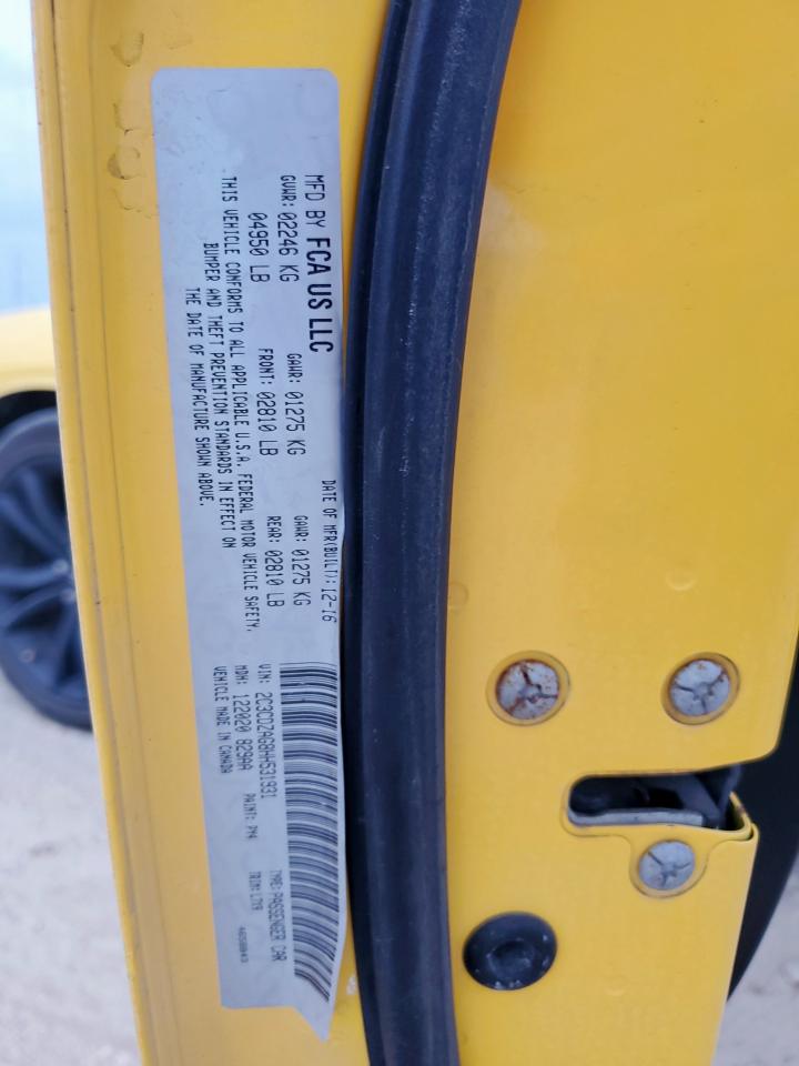 2017 Dodge Challenger Sxt VIN: 2C3CDZAG8HH531931 Lot: 93887845