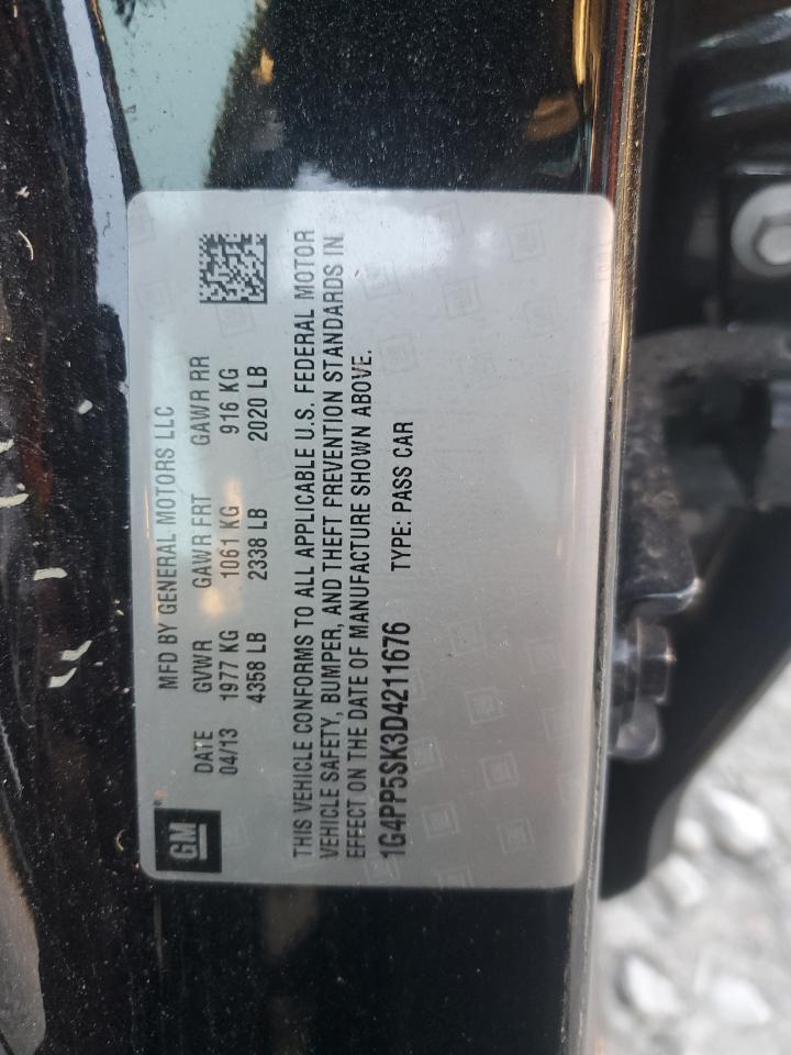 2013 Buick Verano VIN: 1G4PP5SK3D4211676 Lot: 92210055