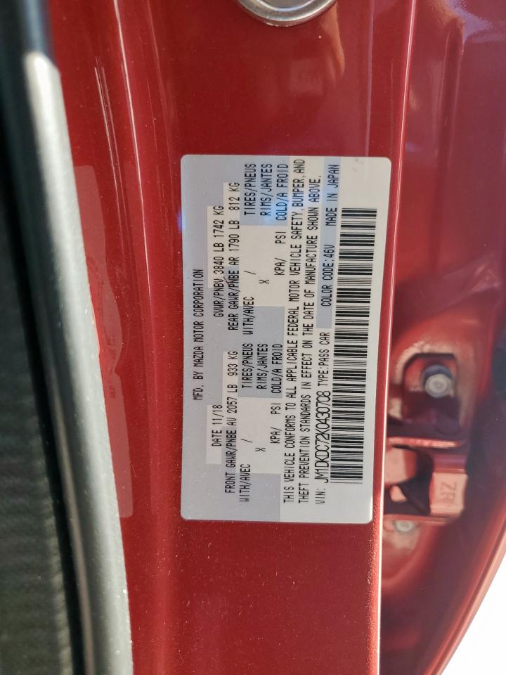 2019 Mazda Cx-3 Touring VIN: JM1DKDC72K0430708 Lot: 91692095