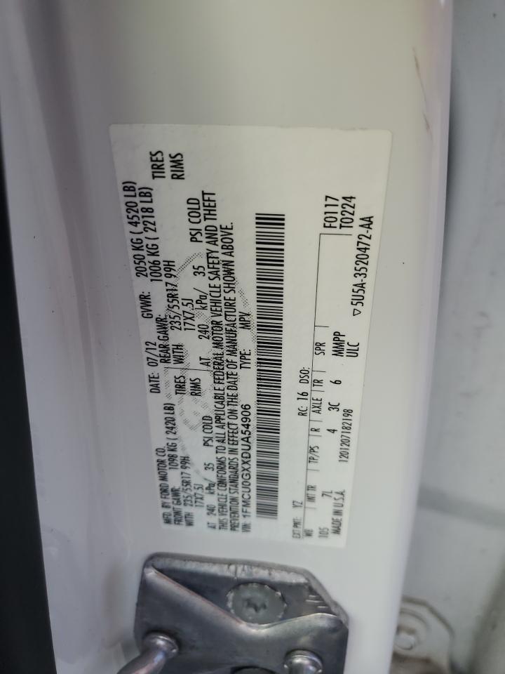 2013 Ford Escape Se VIN: 1FMCU0GXXDUA54906 Lot: 92856815