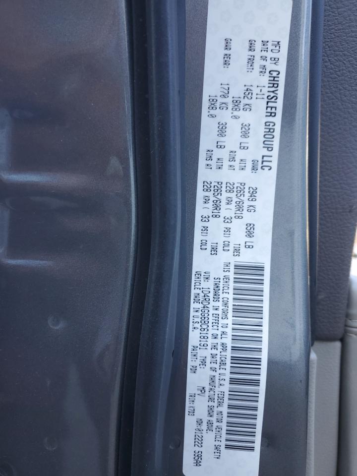 2011 Dodge Durango Crew VIN: 1D4RD4GG6BC618191 Lot: 91602385