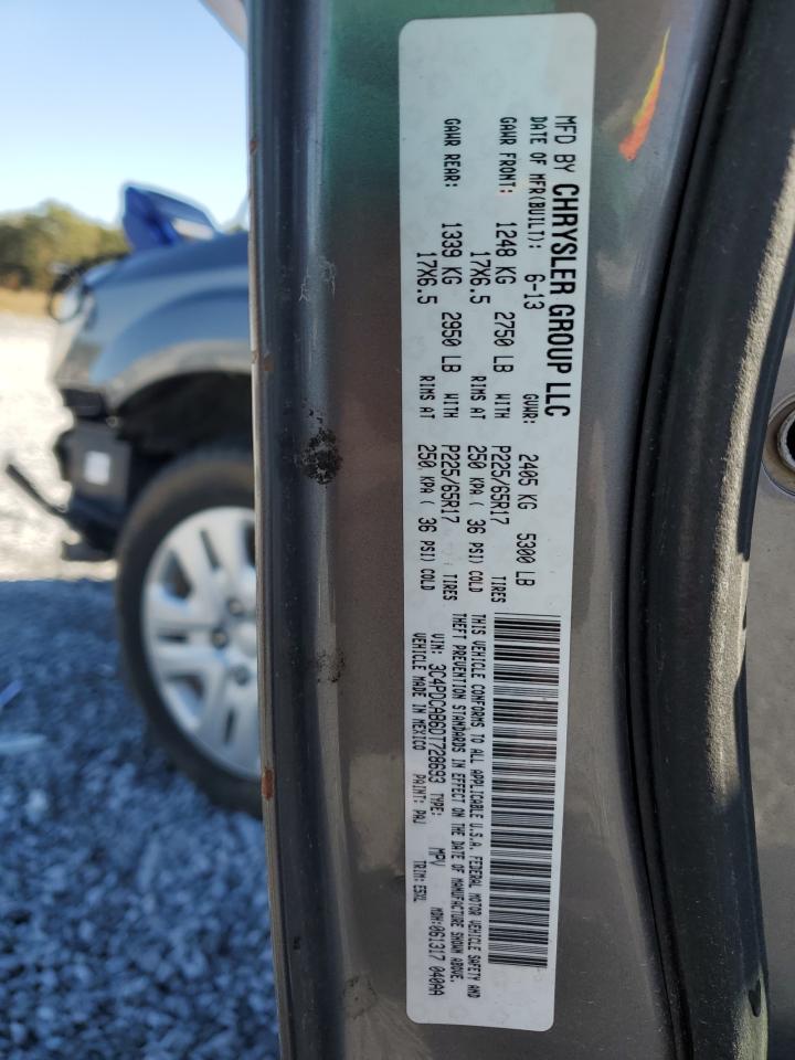 2013 Dodge Journey Se VIN: 3C4PDCAB6DT728693 Lot: 91297775