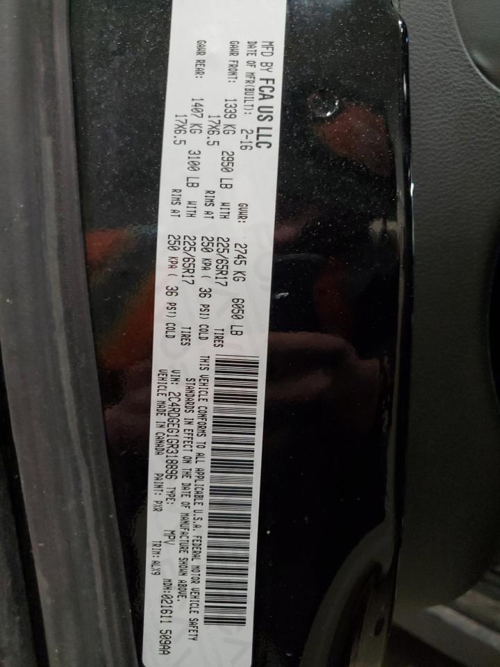 2016 Dodge Grand Caravan R/T VIN: 2C4RDGEG1GR318896 Lot: 92912295