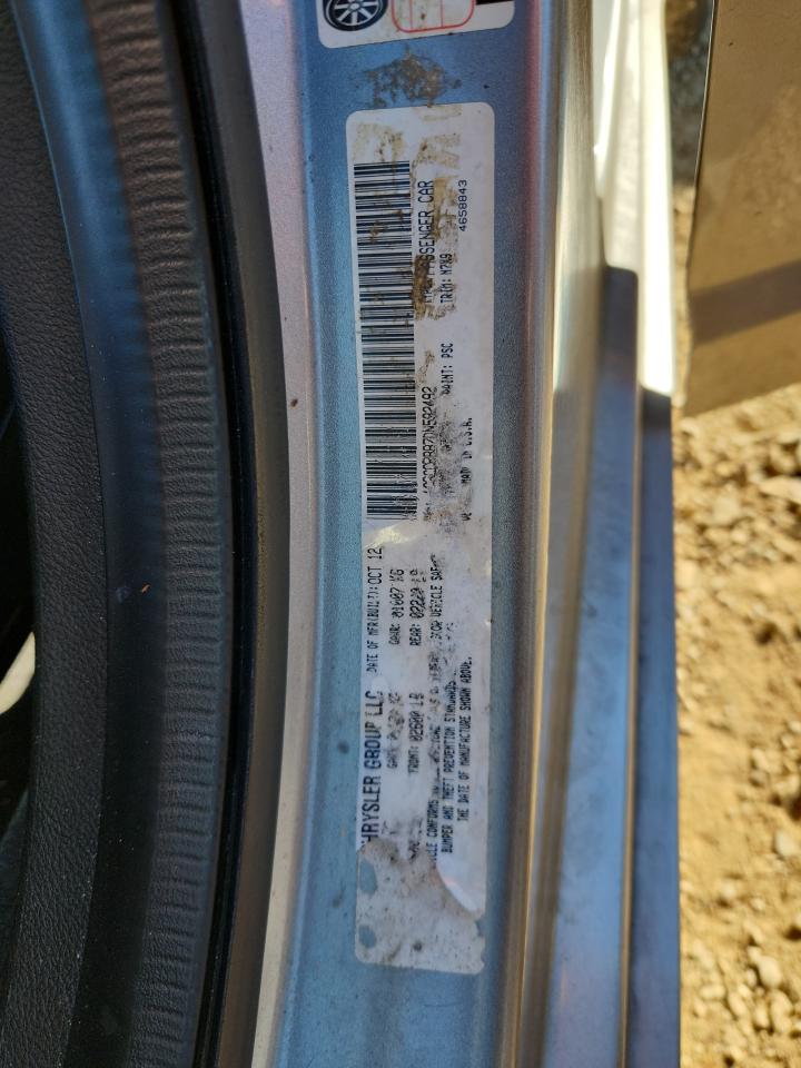 2013 Chrysler 200 Touring VIN: 1C3CCBBB7DN592492 Lot: 91562055