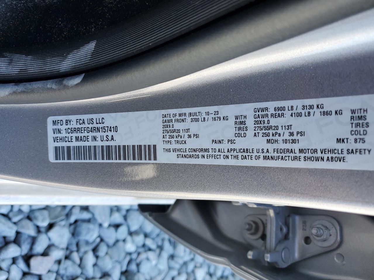 2024 Ram 1500 Big Horn/Lone Star VIN: 1C6RREFG4RN157410 Lot: 92597925