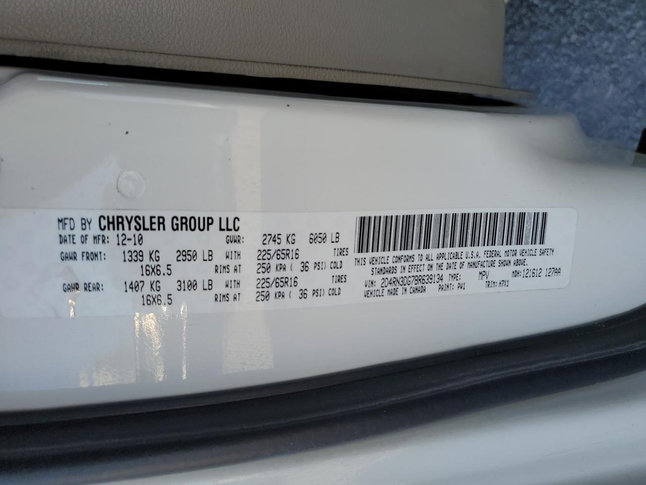 2011 Dodge Grand Caravan Mainstreet VIN: 2D4RN3DG7BR639134 Lot: 92408685