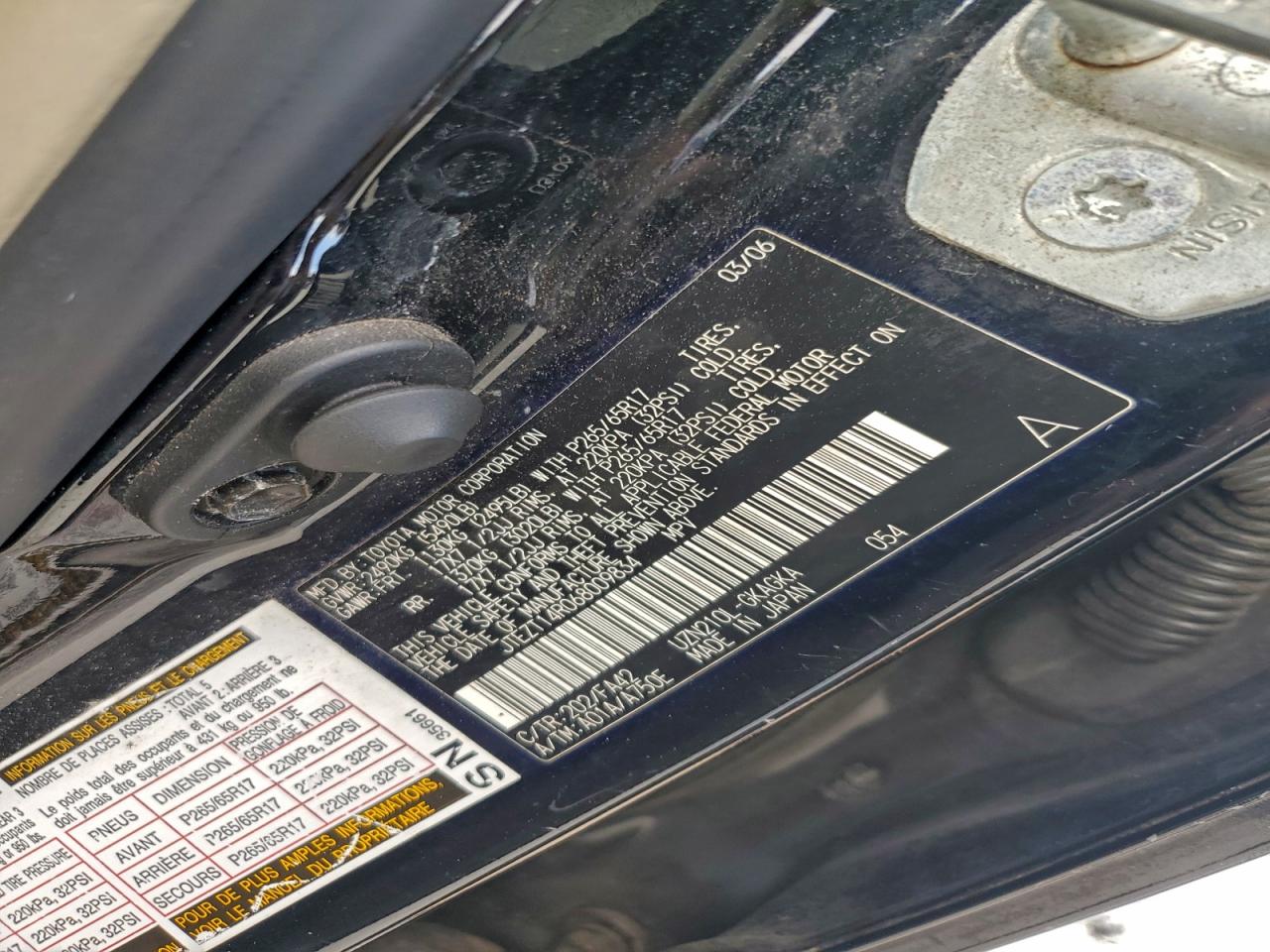 2006 Toyota 4Runner Sr5 VIN: JTEZT14R068009834 Lot: 93400965