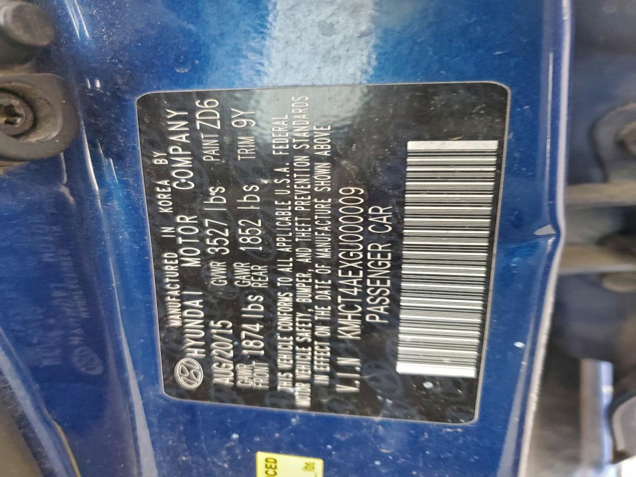 2016 Hyundai Accent Se VIN: KMHCT4AEXGU000009 Lot: 94533375