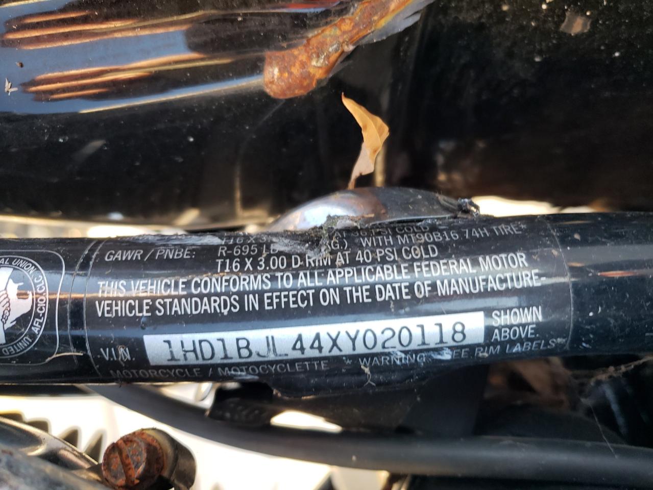 1999 Harley-Davidson Flstc VIN: 1HD1BJL44XY020118 Lot: 89666225