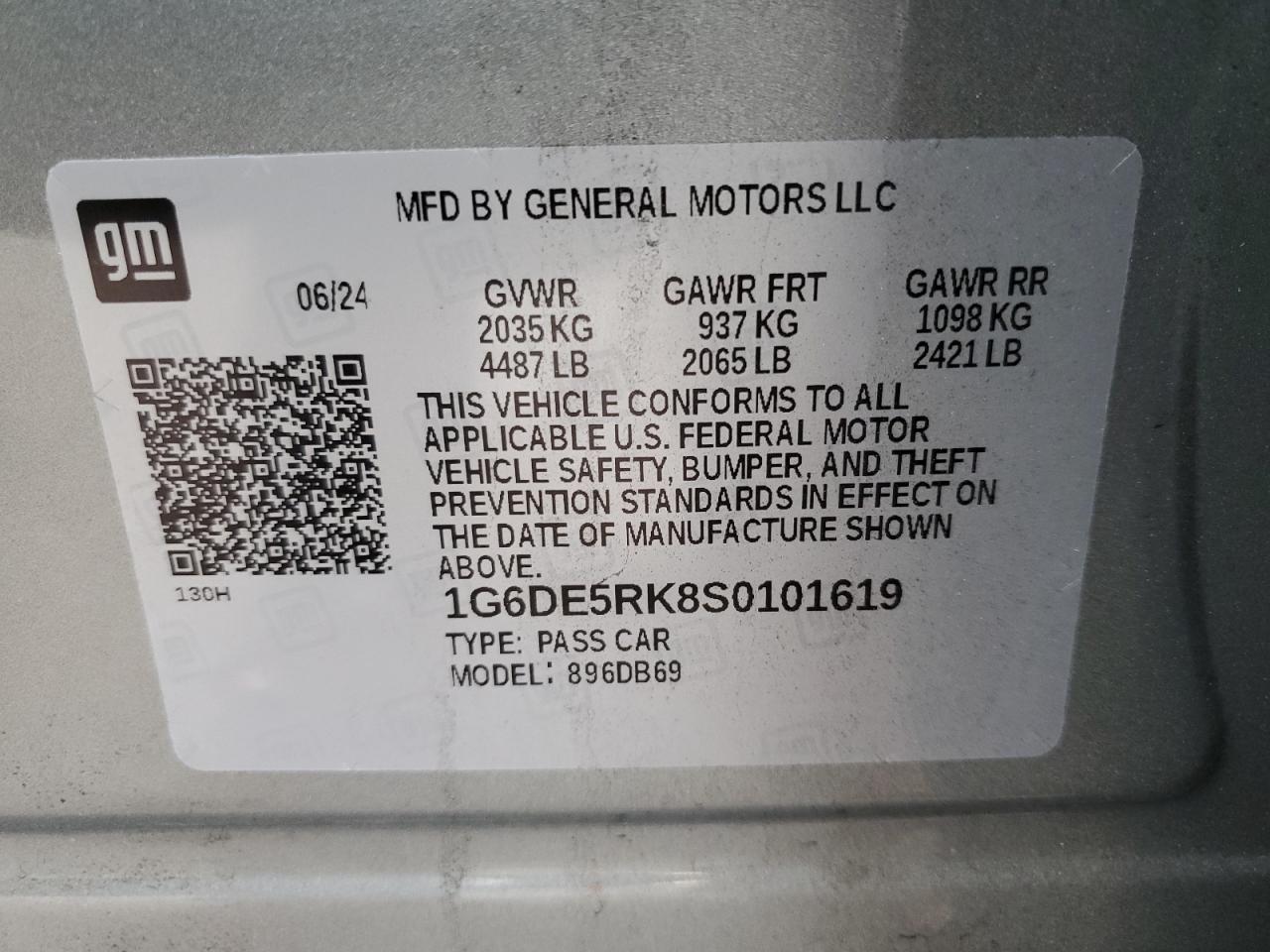 2025 Cadillac Ct4 Luxury VIN: 1G6DE5RK8S0101619 Lot: 91395285