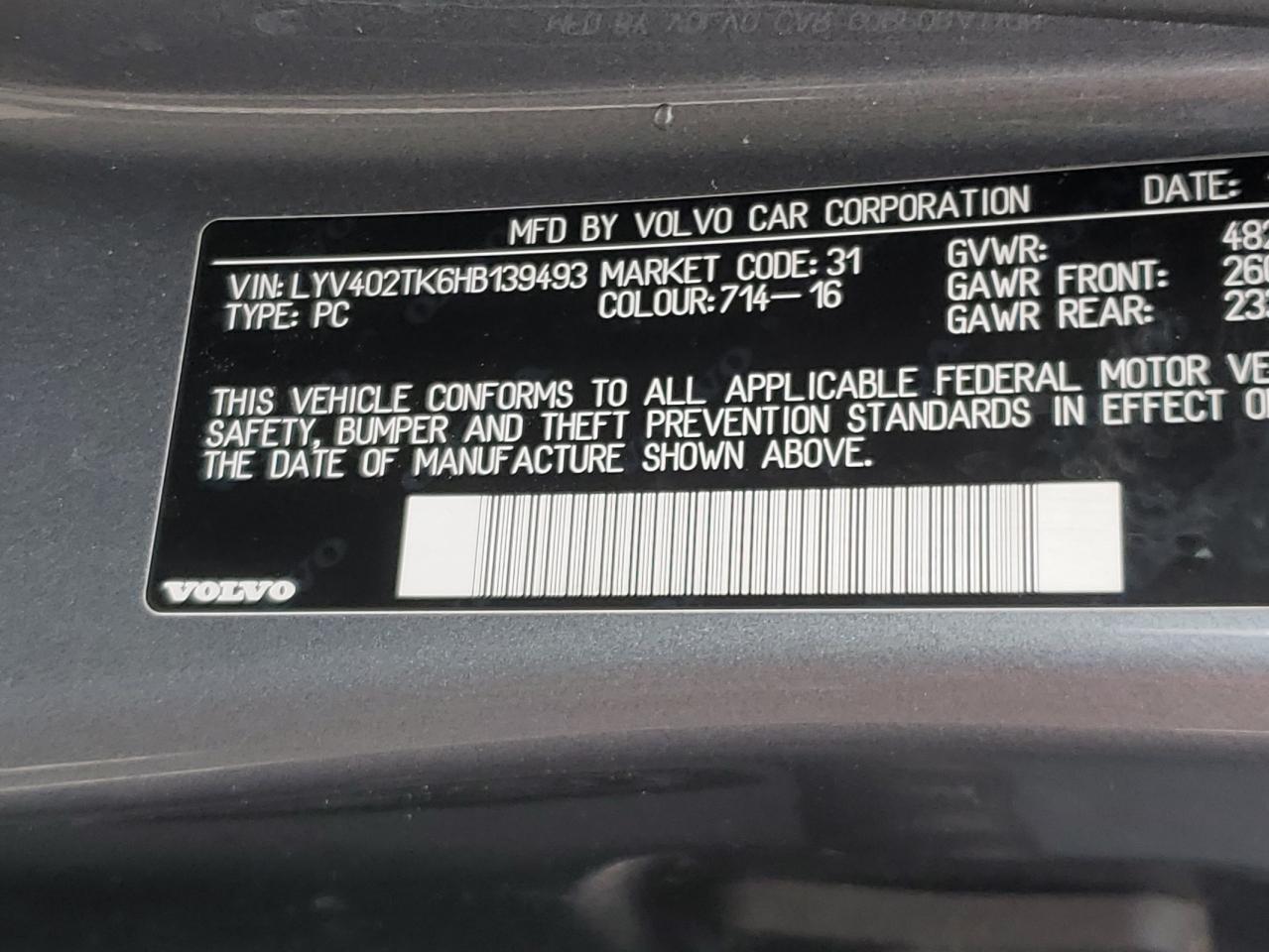 2017 Volvo S60 Premier VIN: LYV402TK6HB139493 Lot: 92063665