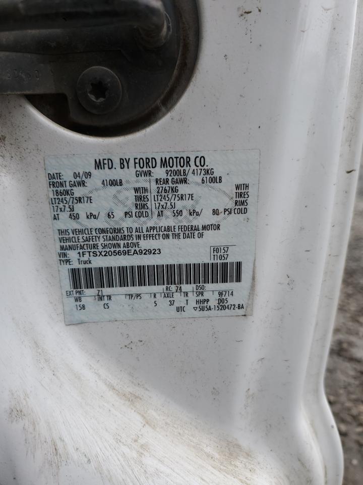2009 Ford F250 Super Duty VIN: 1FTSX20569EA92923 Lot: 93087105