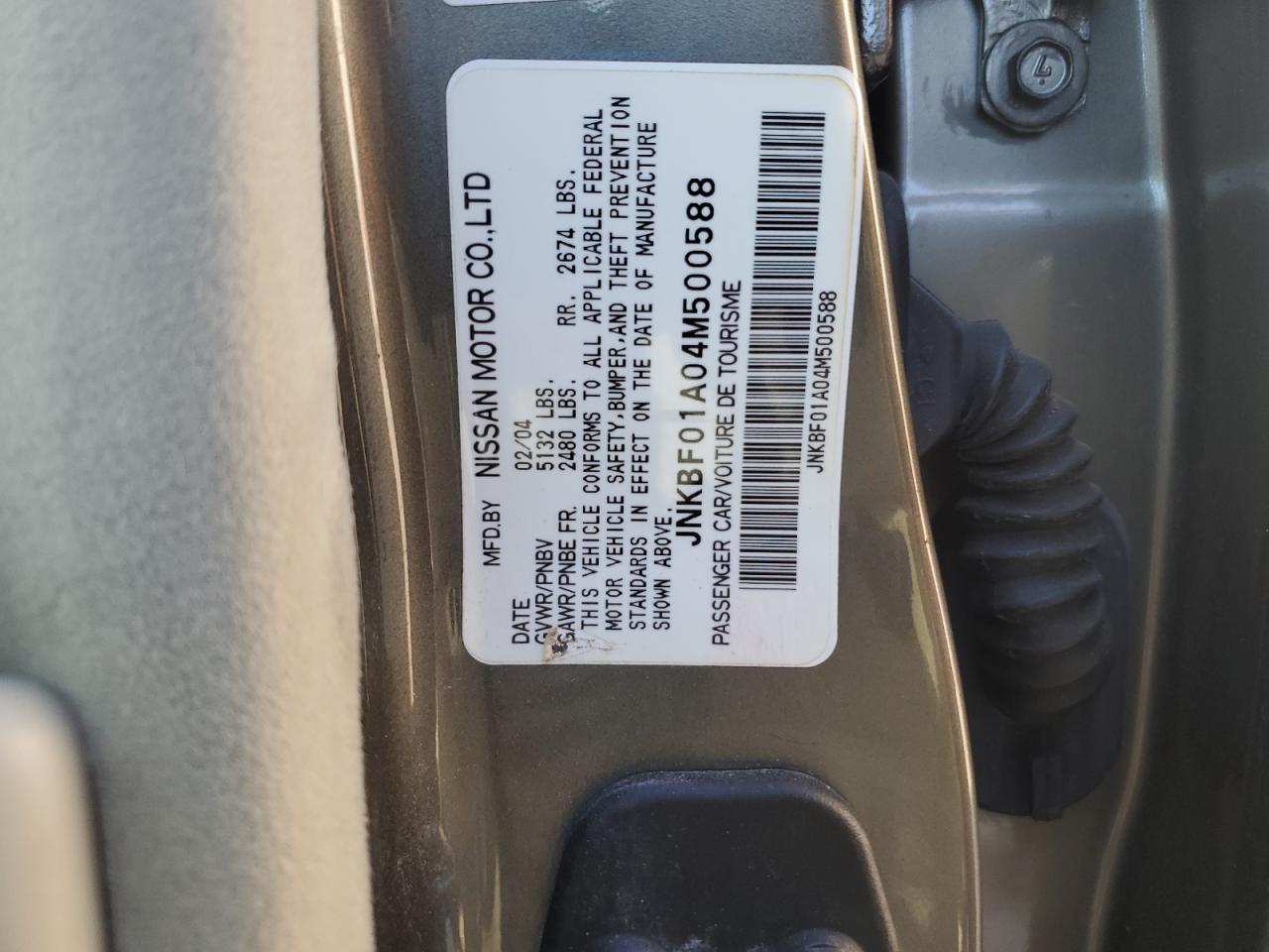 2004 Infiniti Q45 VIN: JNKBF01A04M500588 Lot: 91504615