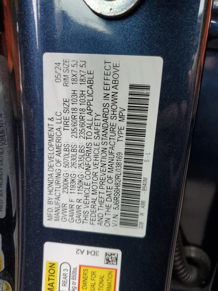 2024 Honda Cr-V Sport-L VIN: 5J6RS6H82RL038169 Lot: 92876775