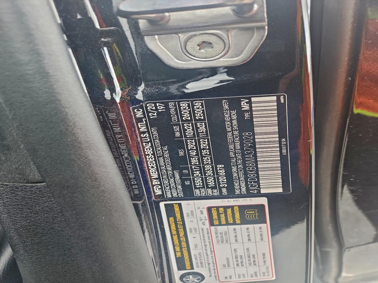 2021 Mercedes-Benz Gle Coupe 63 S 4Matic Amg VIN: 4JGFD8KB8MA379028 Lot: 93917305