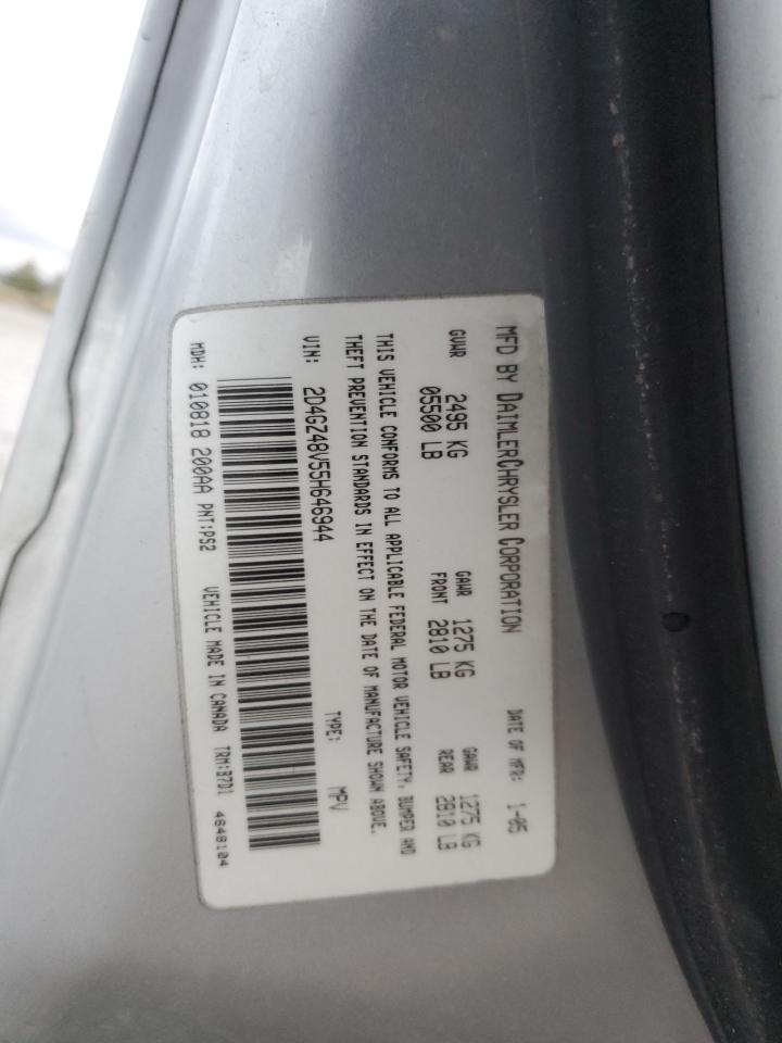 2005 Dodge Magnum Sxt VIN: 2D4GZ48V55H646944 Lot: 93517375