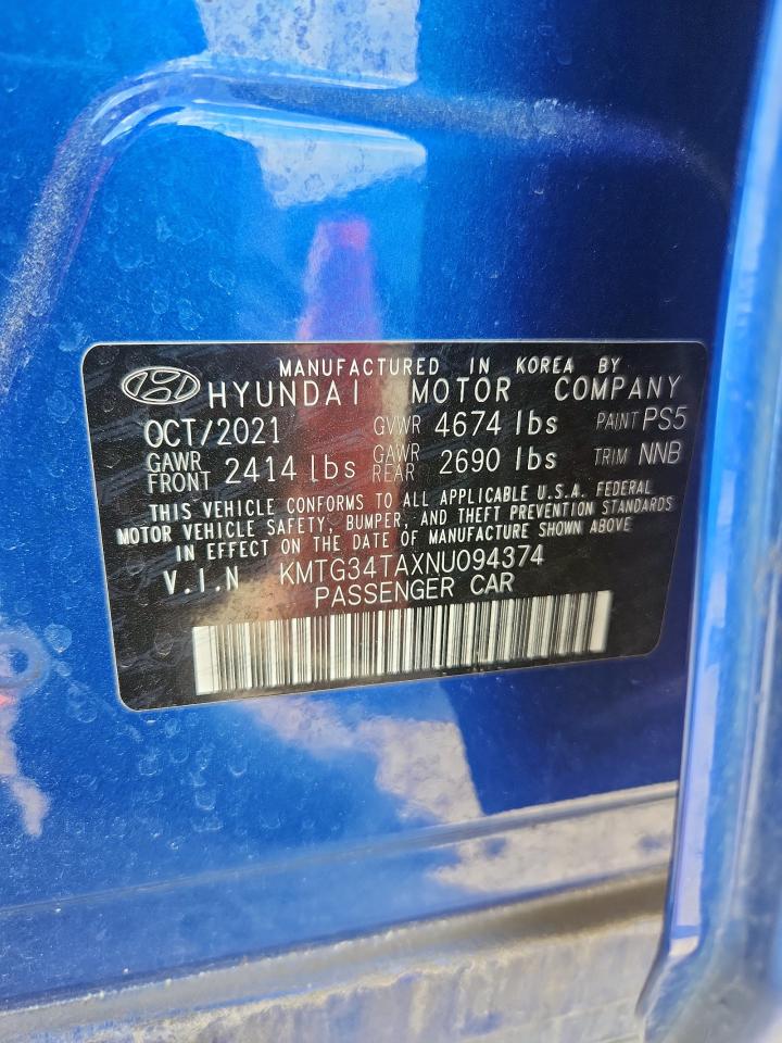 2022 Genesis G70 Base VIN: KMTG34TAXNU094374 Lot: 93051965