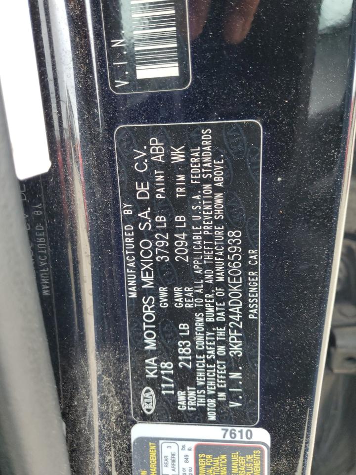 2019 Kia Forte Fe VIN: 3KPF24AD0KE065938 Lot: 93680765