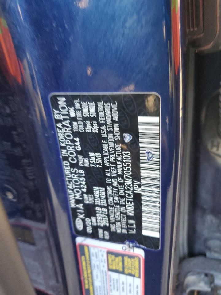 2021 Kia Seltos Sx VIN: KNDETCA23M7055103 Lot: 92425335