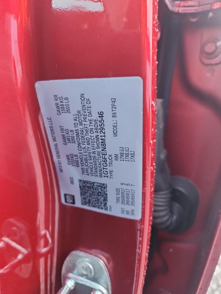 2021 GMC Canyon At4 VIN: 1GTG6FEN8M1295546 Lot: 91625165