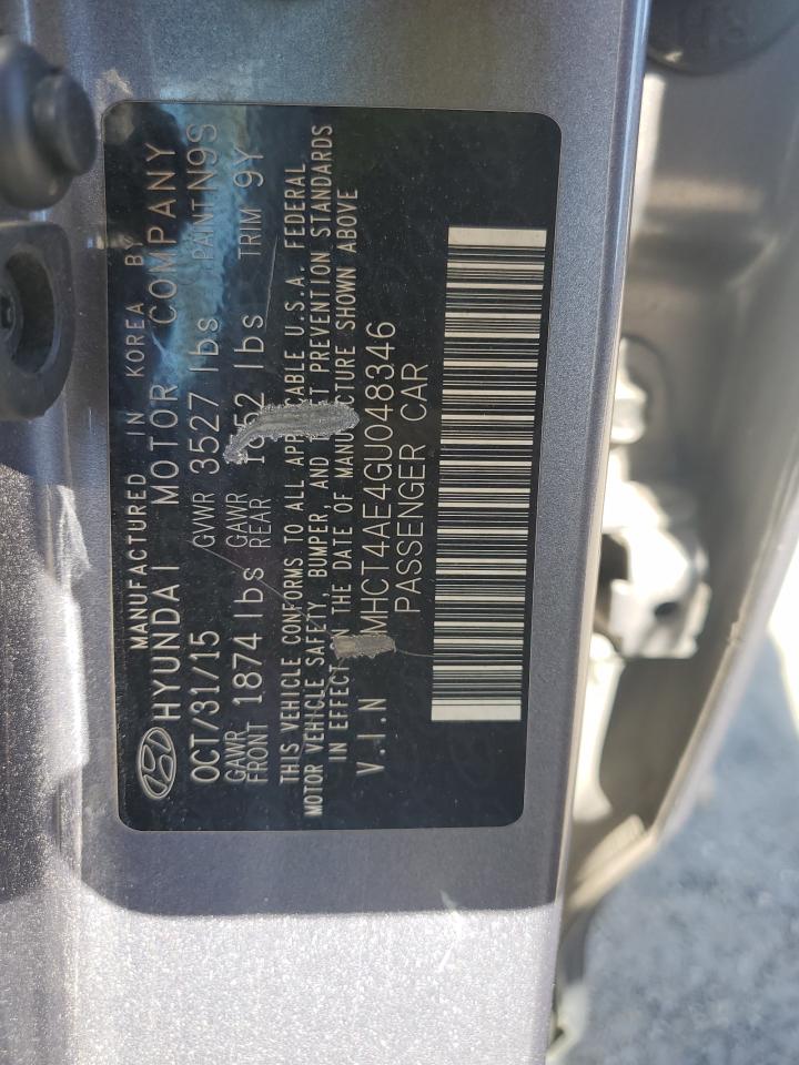 2016 Hyundai Accent Se VIN: KMHCT4AE4GU048346 Lot: 91483935