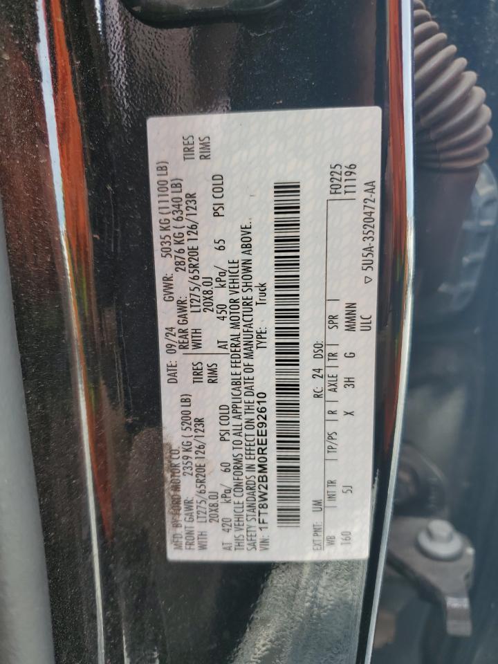 2024 Ford F250 Super Duty VIN: 1FT8W2BM0REE92610 Lot: 91487545