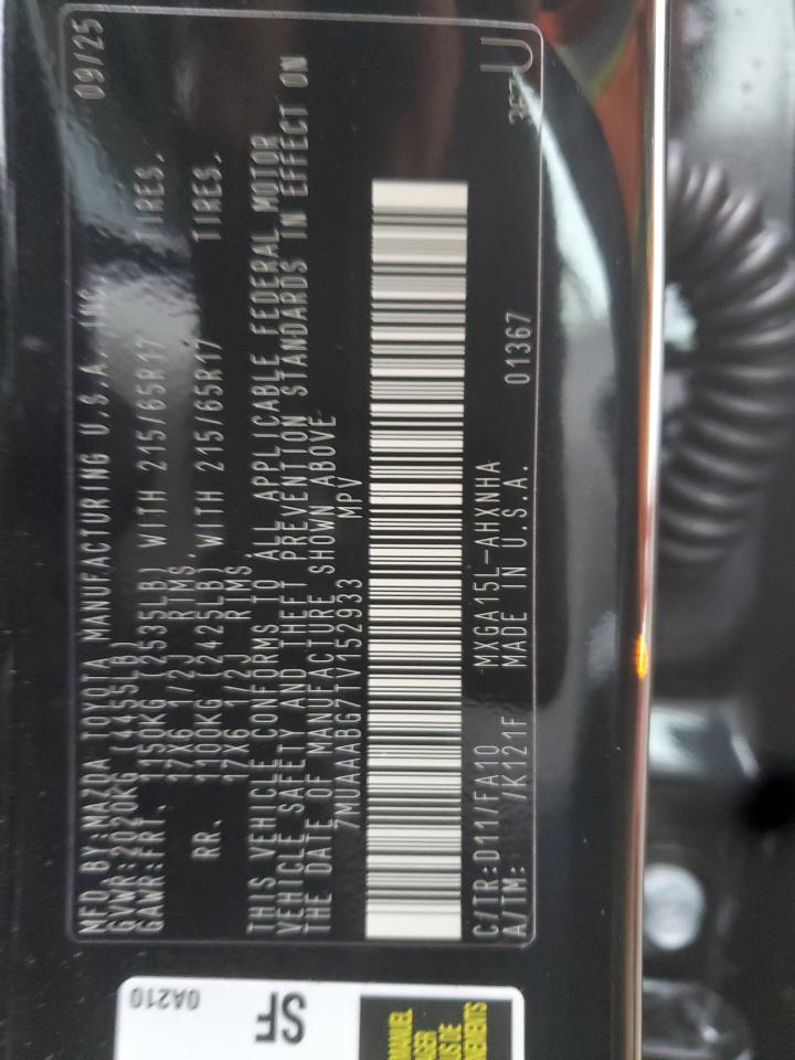 2026 Toyota Corolla Cross L VIN: 7MUAAABG7TV152933 Lot: 93718995